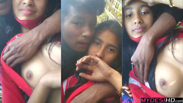 Amateur Assamese Girl Sex with Boyfriend: Real Couple Kissing & Boob Play