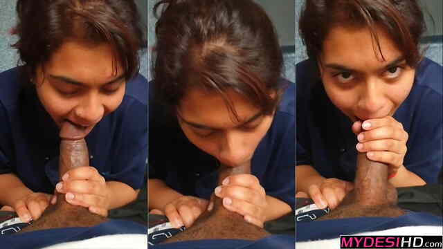 Amateur Indian Sali Sucks and Fucks on Bed โ Real Desi Video