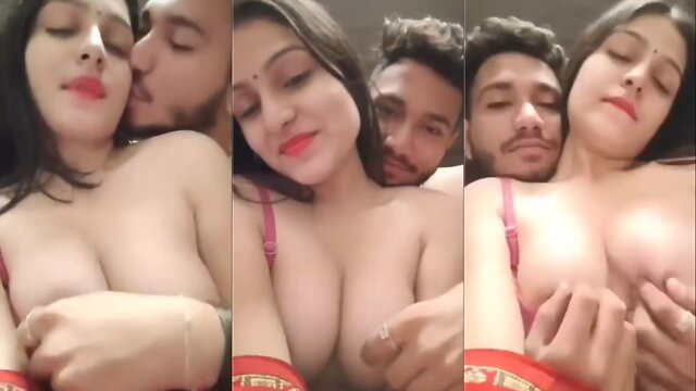 Boyfriend Uncovers Busty Desi Girlfriend Boobs From Saree