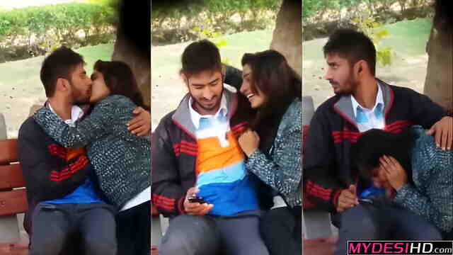 Desi Hidden Cam: Young Couple’s Romantic Park Bench Session Viral MMS