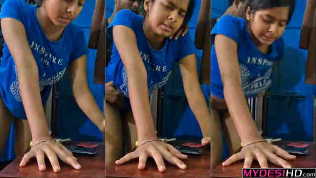 Desi Virginal College Girl Pounded Hard in Rough Doggy Style Sex