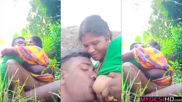 Dirty Outdoor Farm Sex – Real MILF Passionate Breast Play and Riding Session