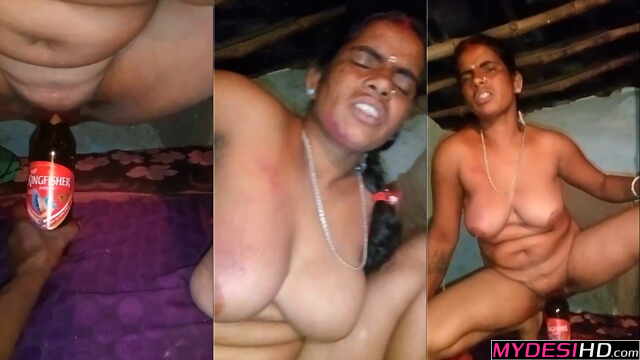 Hot Desi Bhabhi Solo: Naughty Beer Bottle Masturbation Scandal XXX