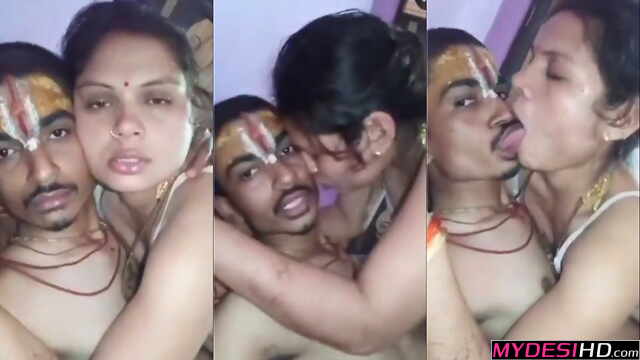 Indian Desi Viral MMS – Desi Bhabhi Rides Priest in Steamy Forbidden Encounter