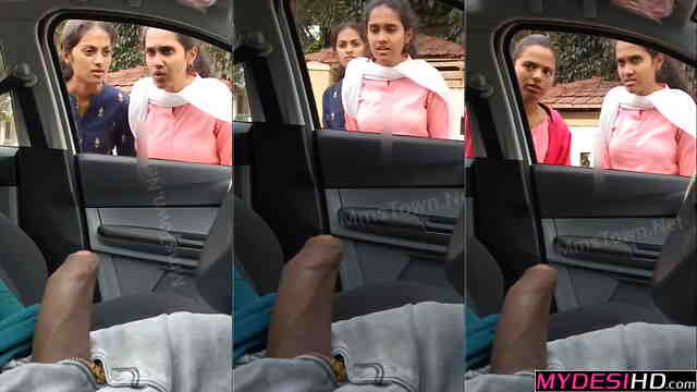 Public Exposure Car Scandal – College Coeds Shocked By Massive Cock MMS