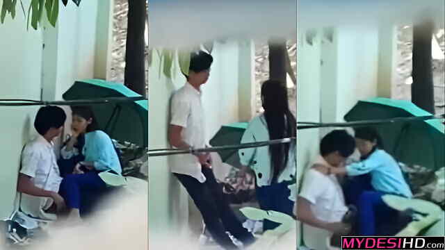 Real Desi Public Sex Video – Amateur Outdoor Encounter Leaked MMS