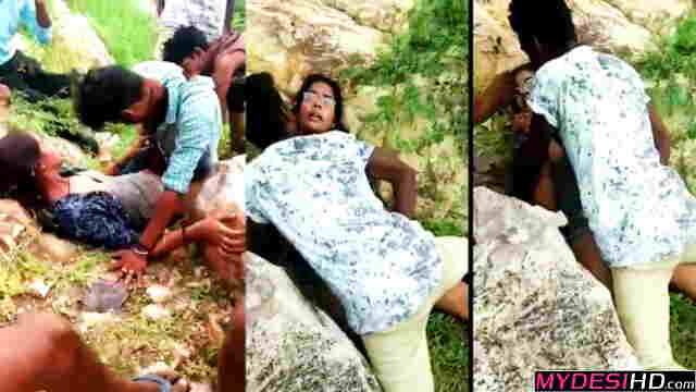 Real Life Desi Slutty Teens in Outdoor Group Fuck Fest