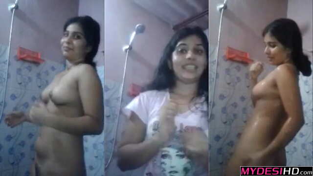 Sexy Babe Bathing Nude – Wet Solo Shower & Natural Beauty Full Scene