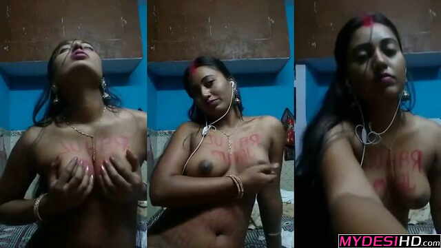Sultry Desi Bhabhi Solo: Private Breast Massage and Teasing HD