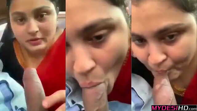 Tamil Babe Aunty Gives Mind-blowing Blowjob To Her Desi BF In Car