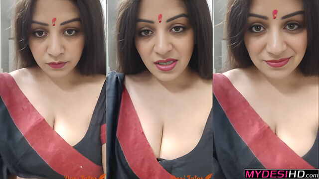 Viral Desi Auntie Saree Removal: Sexy Instagram Milf Milky Boobs Show