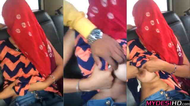 Viral Desi MMS: Naughty Indian Girl Flashing Her Big Boobs in a Car