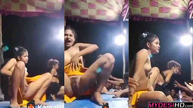 Wild Dehati Stage Show – Local Men Enjoy Raw Nude Dance