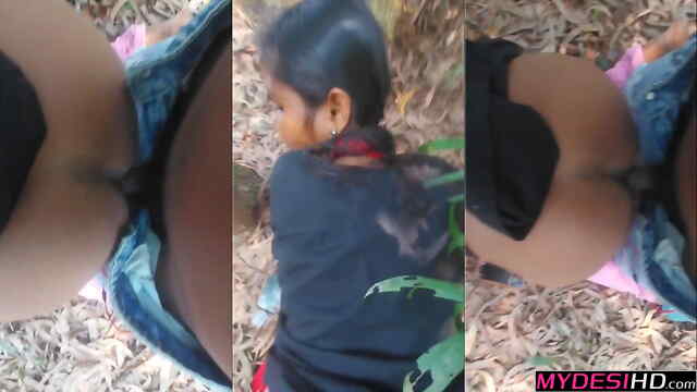 Wild Outdoor Desi Sex MMS: Naughty College Girl’s Risky Jungle Session