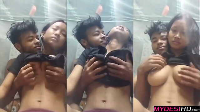 Young Village Couple Romance MMS – Desi Boobs Pressing Clip
